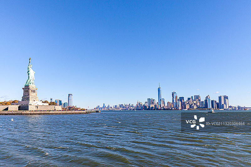 美国纽约风光，自由女神像图片素材