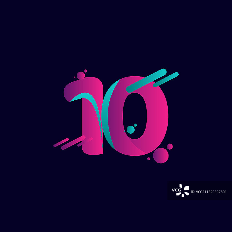 10周年庆典渐变紫色图片素材