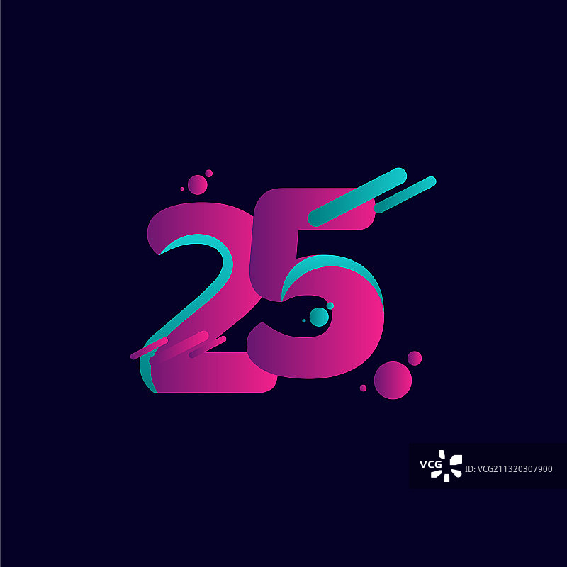 25周年庆典渐变紫色背景图片素材