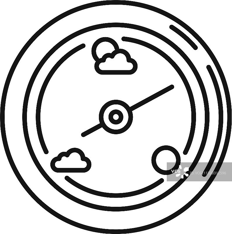 天气气压计图标轮廓样式图片素材