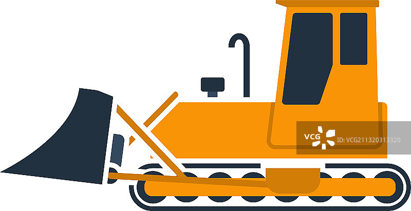 推土机施工图标图片素材