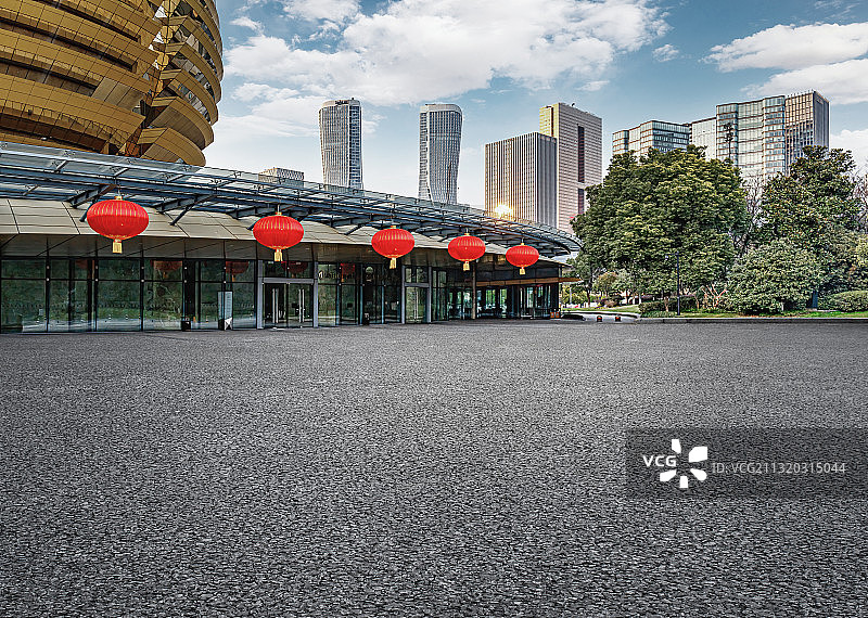 杭州钱江新城道路平台图片素材
