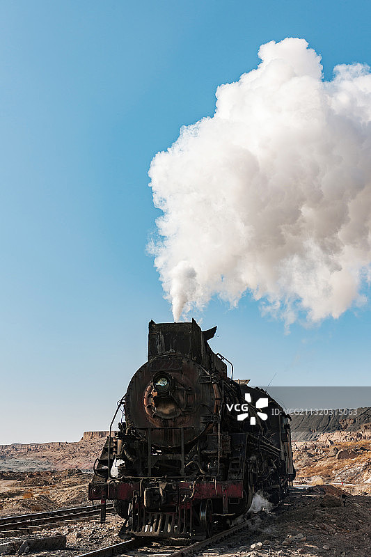 哈密三道岭煤矿蒸汽火车图片素材