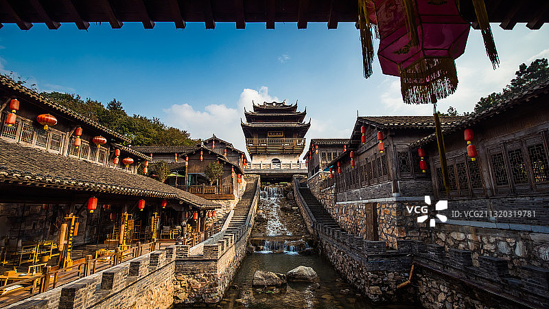 江苏句容千华古村图片素材