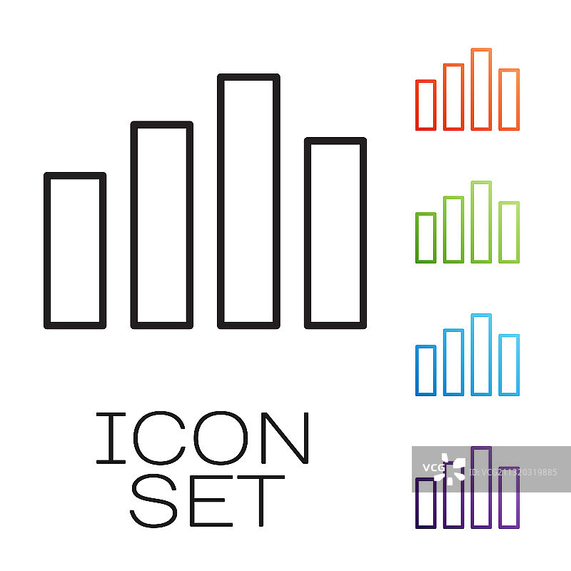 白色背景上的黑色线条音乐均衡器图标图片素材