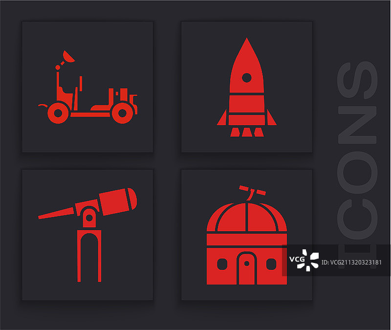 天文台火星探测器火箭场景图片素材