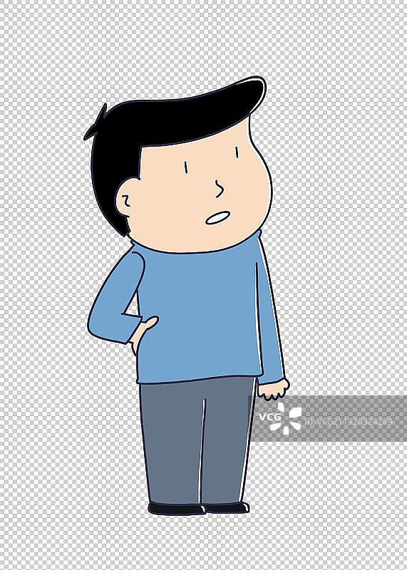 元素：站立的男孩图片素材