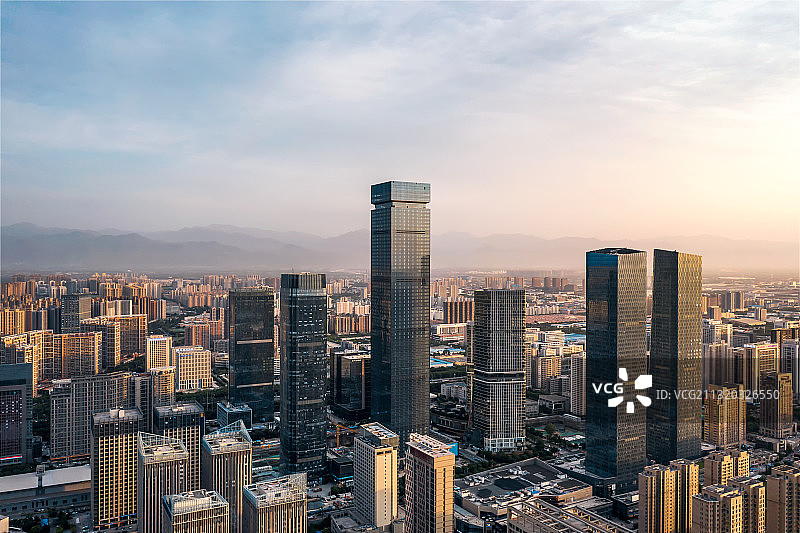 西安高新区航拍图片素材