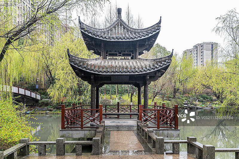 浙江省杭州市江干区机场路草庄公园图片素材