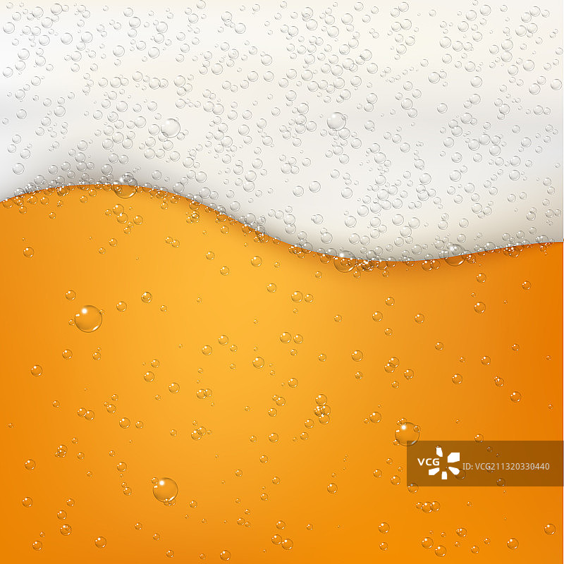 带气泡和白色泡沫的啤酒颜色纹理图片素材