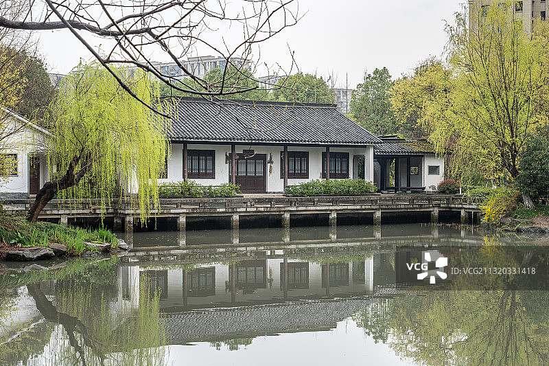 浙江省杭州市江干区机场路草庄公园图片素材