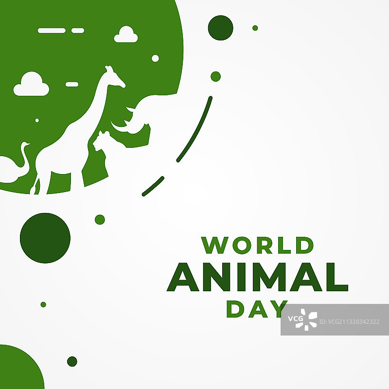 世界动物日庆祝时刻设计图片素材