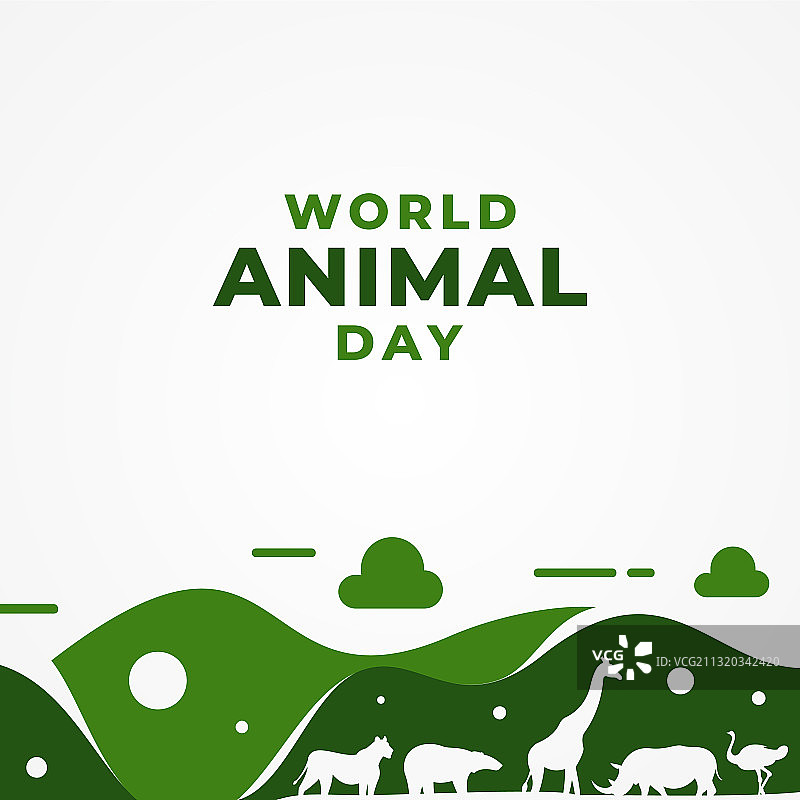 世界动物日庆祝时刻设计图片素材