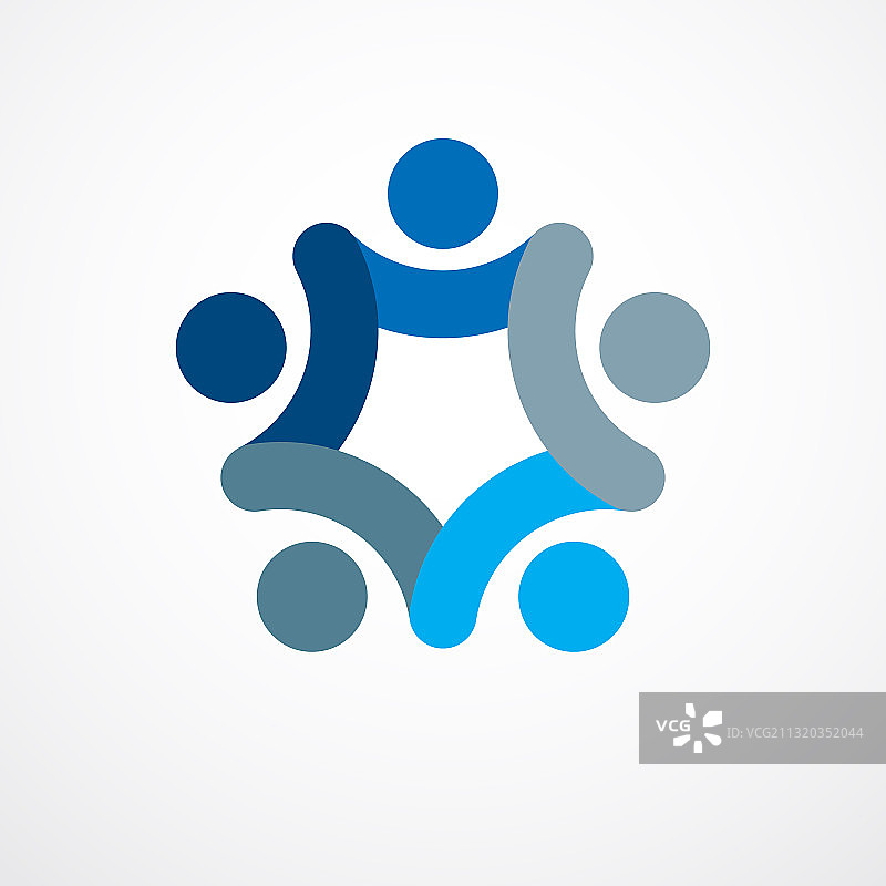 团队合作：商务人士的团结与合作图片素材