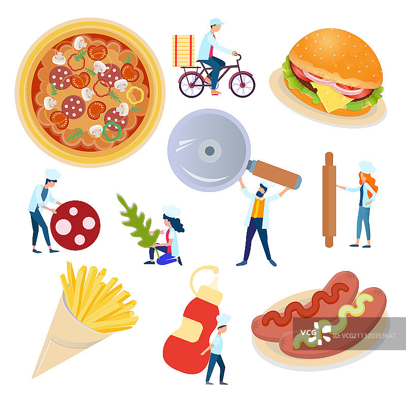 快餐套餐图片素材