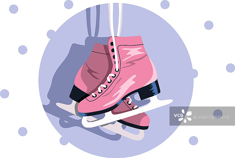 溜冰鞋圣诞新年符号素材图片素材