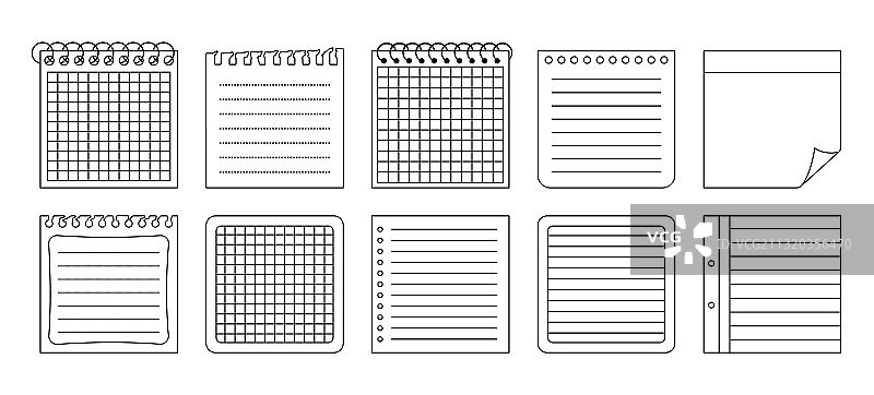 纸质便签线条备忘录图片素材
