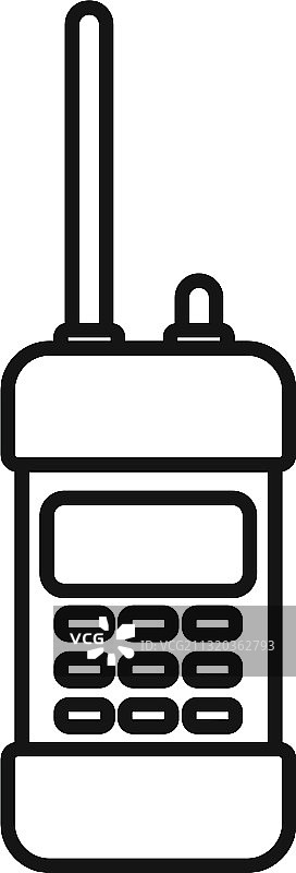 对讲机安全图标轮廓样式图片素材