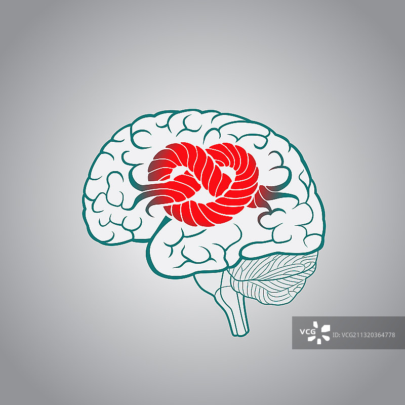 与结相关联的脑回图片素材