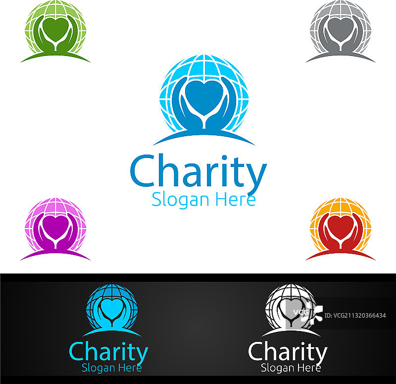 援助之手慈善基金会创意Logo图片素材