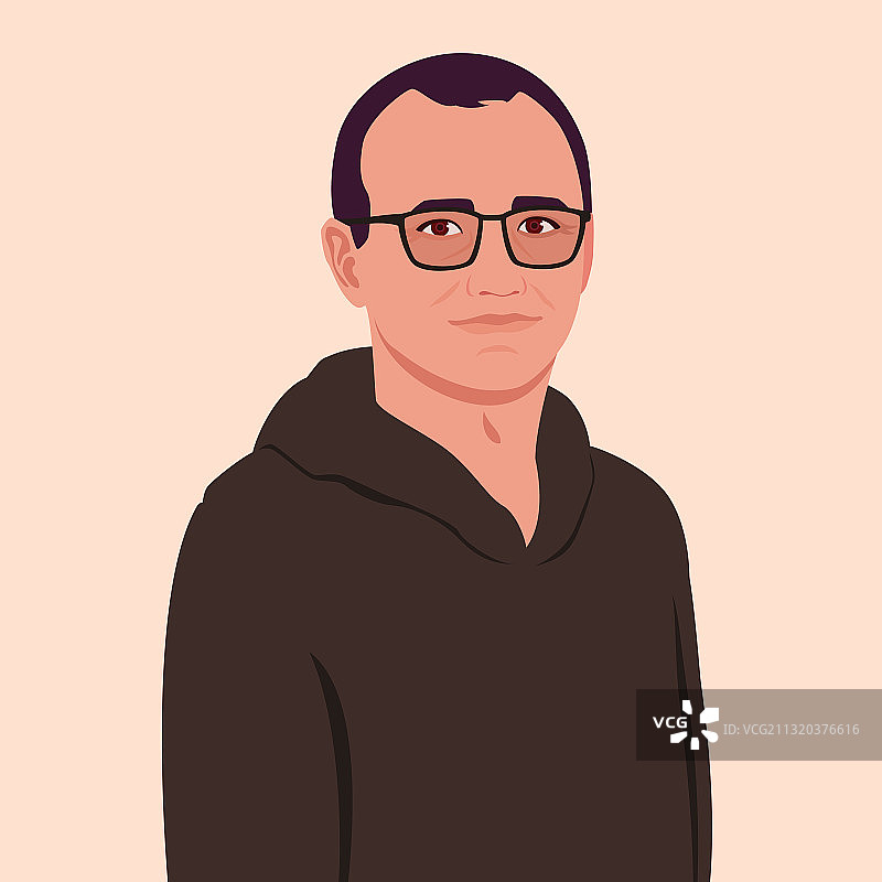 发际线后移的男子特写图片素材