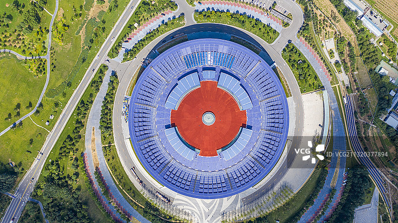 俯瞰雁栖湖国际会议中心图片素材