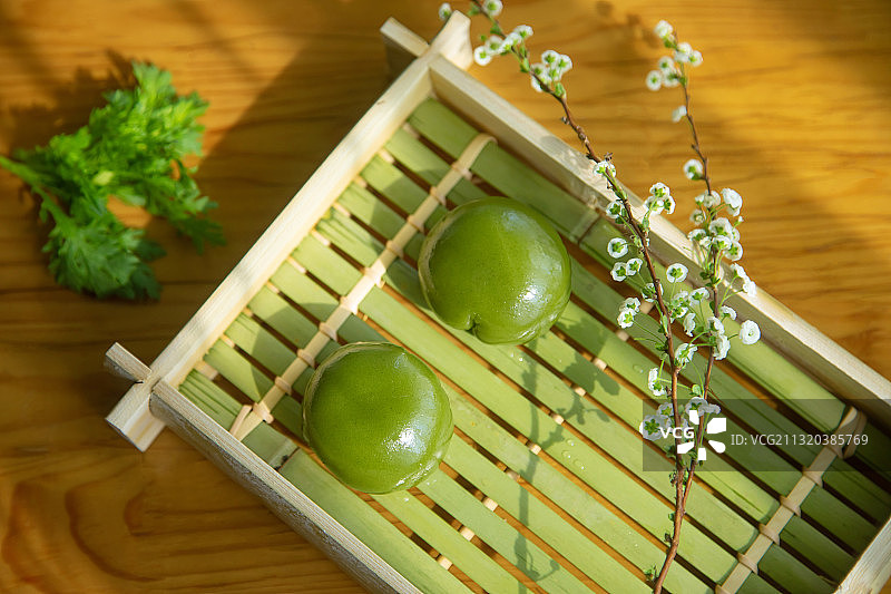 青团,传统,点心,中国文化图片素材