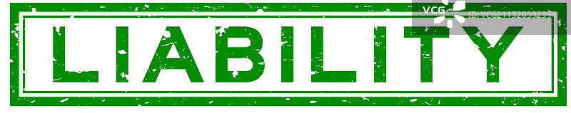 绿色责任词正方形橡胶印章图片素材