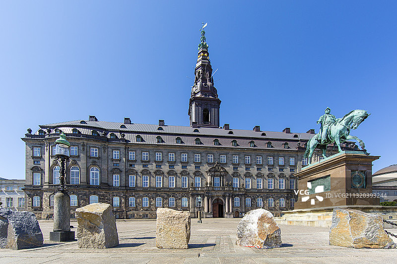 克里斯蒂安堡宫：丹麦的权力中心，拥有800年的历史（哥本哈根，西兰岛，丹麦）图片素材