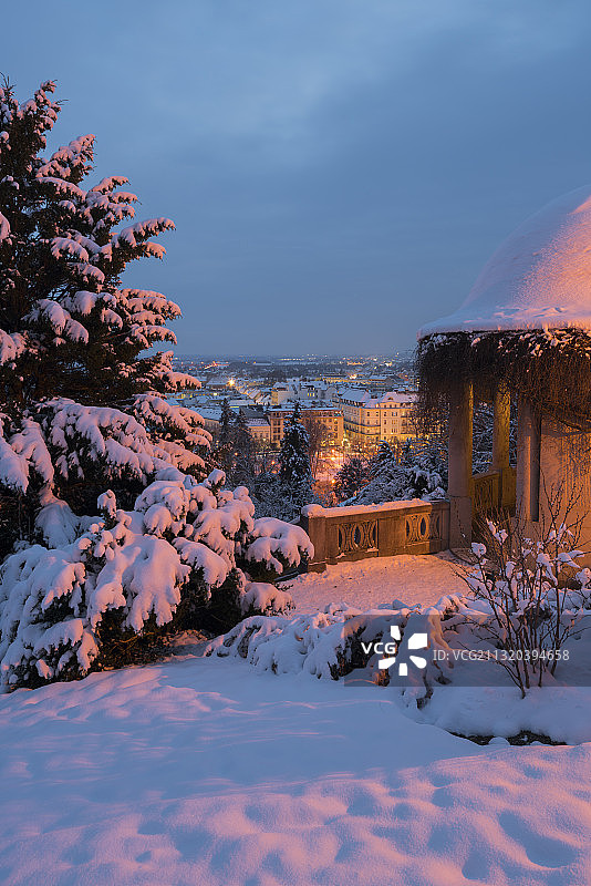 维也纳巴登库尔帕克贝多芬神庙，下奥地利州，奥地利图片素材