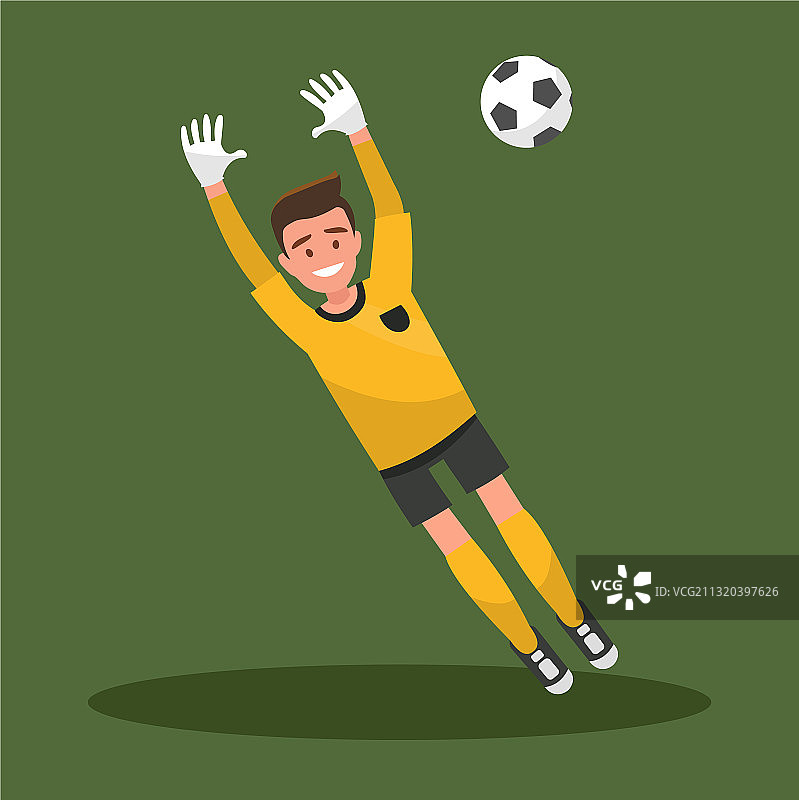 守门员接球图片素材