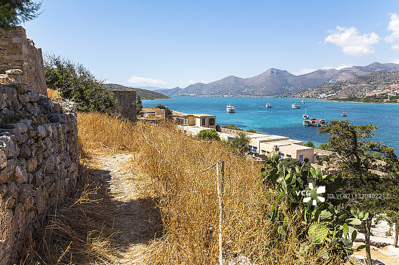 希腊克里特岛东北部，斯皮纳隆加的景色图片素材