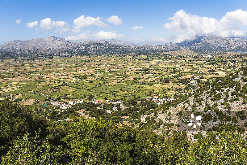从拉西锡高原宙斯洞穴眺望, 希腊克里特岛图片素材