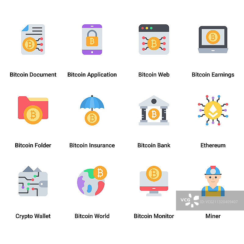 比特币和加密货币挖矿图片素材