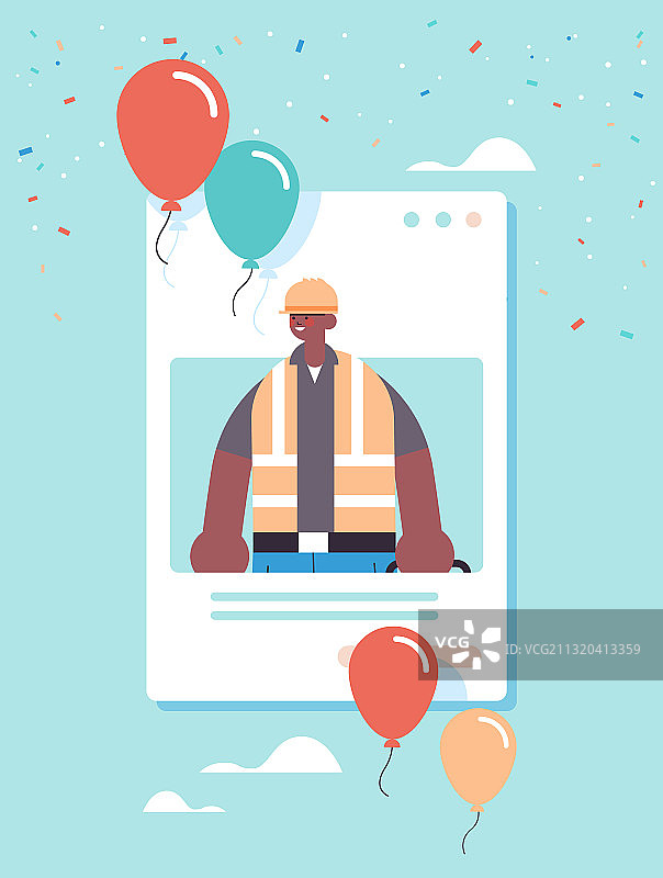 穿制服的男工程师庆祝劳动节图片素材