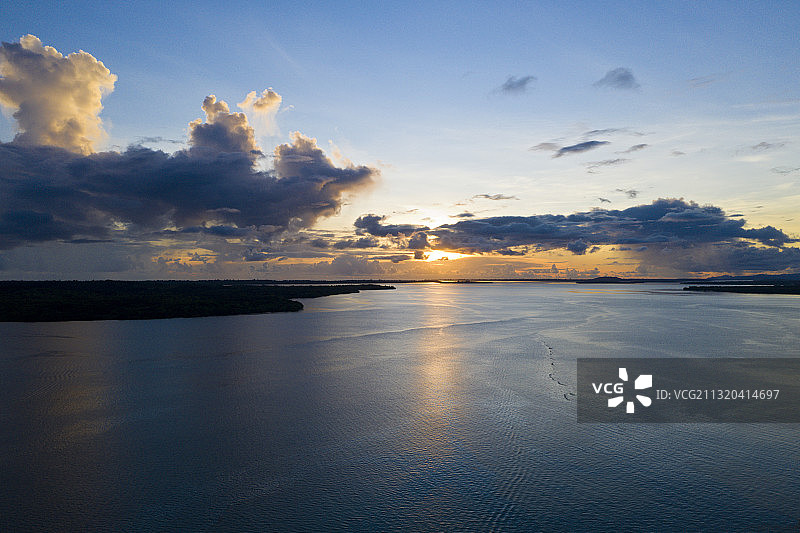 新爱尔兰巴尔盖湾岛屿风光，巴布亚新几内亚图片素材