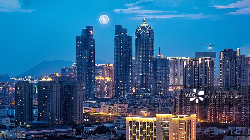 苏州市高新区CBD夜景图片素材