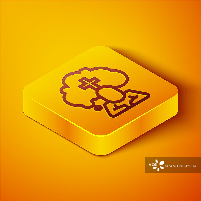 2.5D线条男人墓地葬礼悲伤图标图片素材