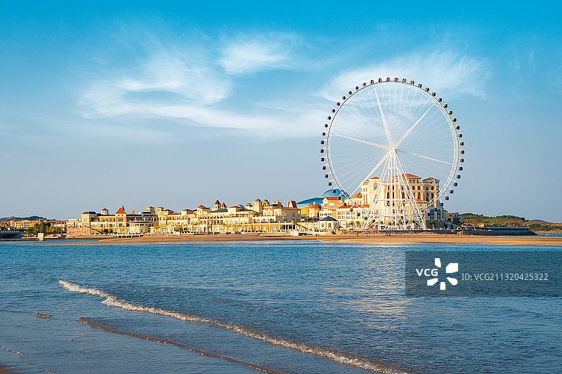 海边的摩天轮图片素材