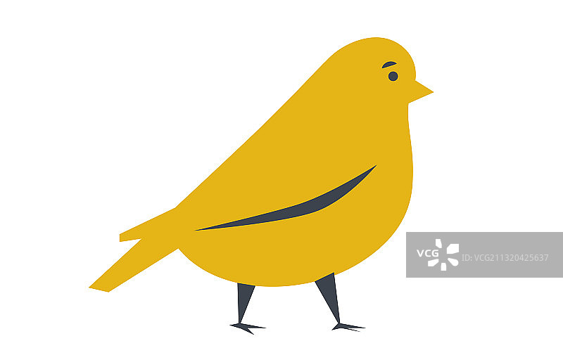 可爱黄色小鸟标志图片素材
