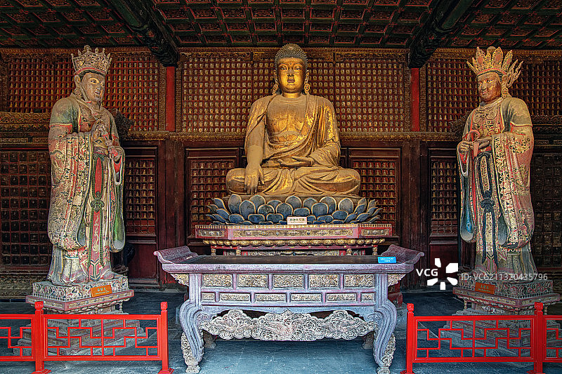 北京智化寺万佛阁佛造像图片素材
