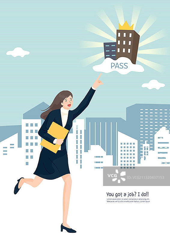求职者表达他们找到新工作的喜悦图片素材