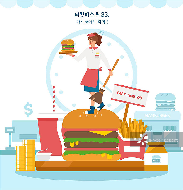 在快餐店做兼职图片素材
