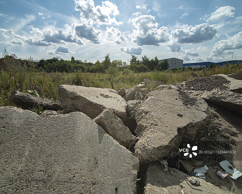 前工业废物处理厂的空地，西米德兰兹郡图片素材