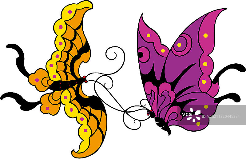 彩色蝴蝶图片素材