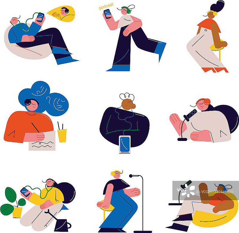 人们，作者和听众在工作图片素材