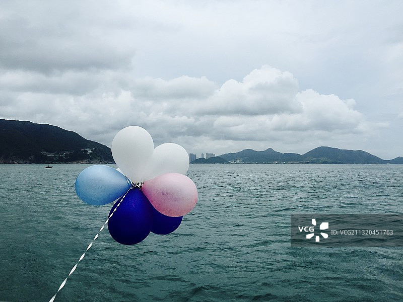 香港石澳海上气球图片素材