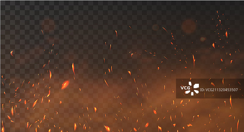 逼真的火焰火花背景图片素材