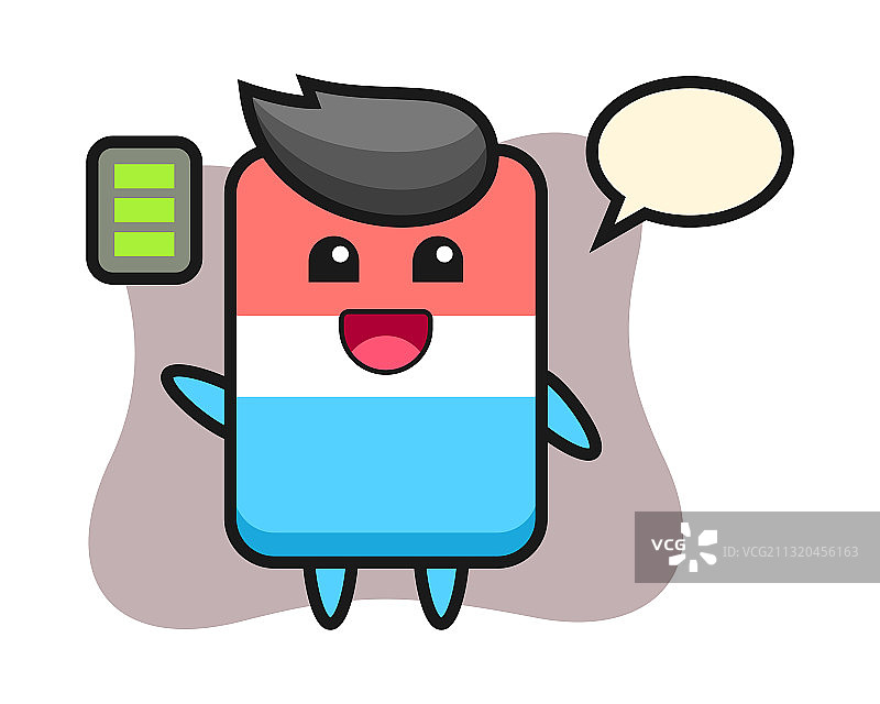 有活力的橡皮擦吉祥物角色图片素材