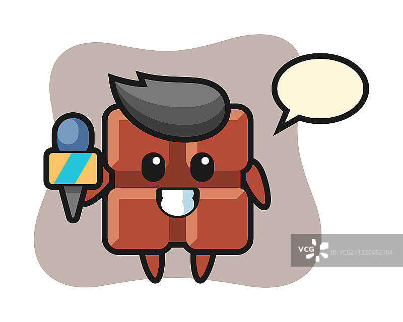 新闻造型的巧克力棒吉祥物图片素材